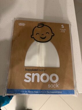 happiest baby Snoo Sack Baby Hat - White (S)
